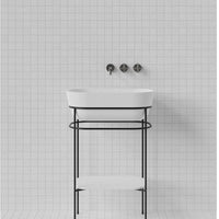 MAINSWATER Eve Pedestal Basin With Frame 600 x 400 x 900