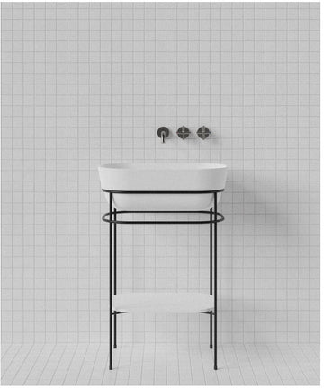 MAINSWATER Eve Pedestal Basin With Frame 600 x 400 x 900