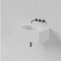 MAINSWATER Harper 700 Centre Wall Wash Basin 700 x 400 x 220 With Overflow