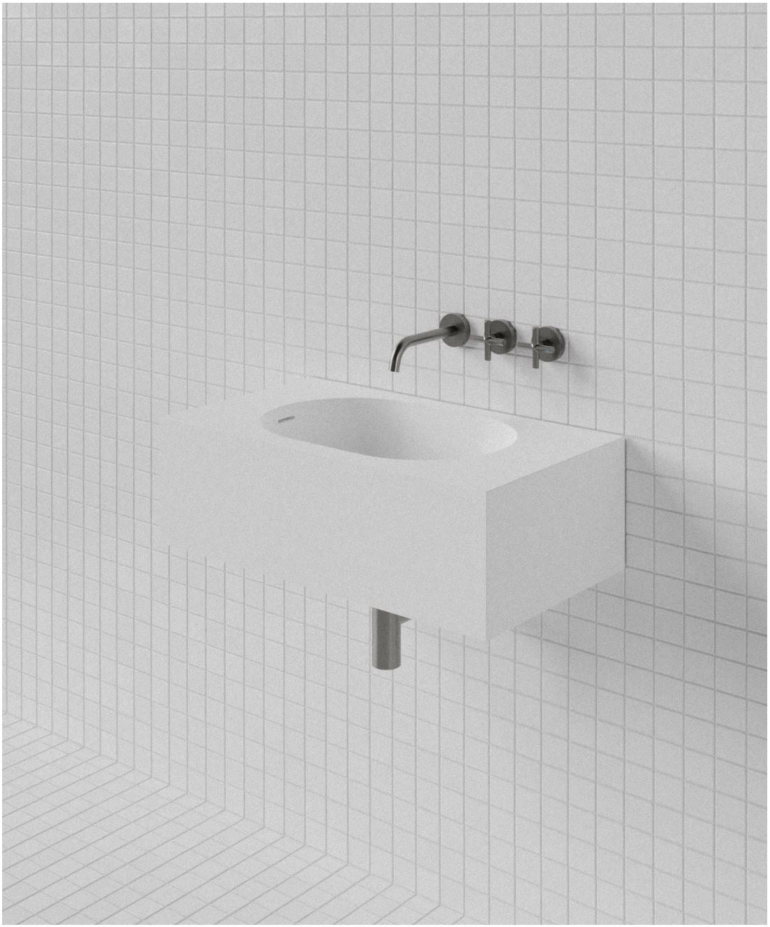 MAINSWATER Harper Wall Basin 700 x 400 x 220 With Overflow