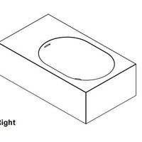 MAINSWATER Harper Wall Basin 700 x 400 x 220 With Overflow