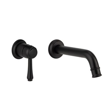 Kingsley Minimal Mixer &amp; Spout Set- Matte Black