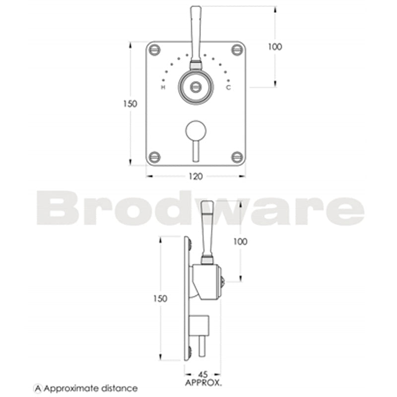 Brodware Industrica Mixer Diverter Chrome 1.6748.05.0.G1