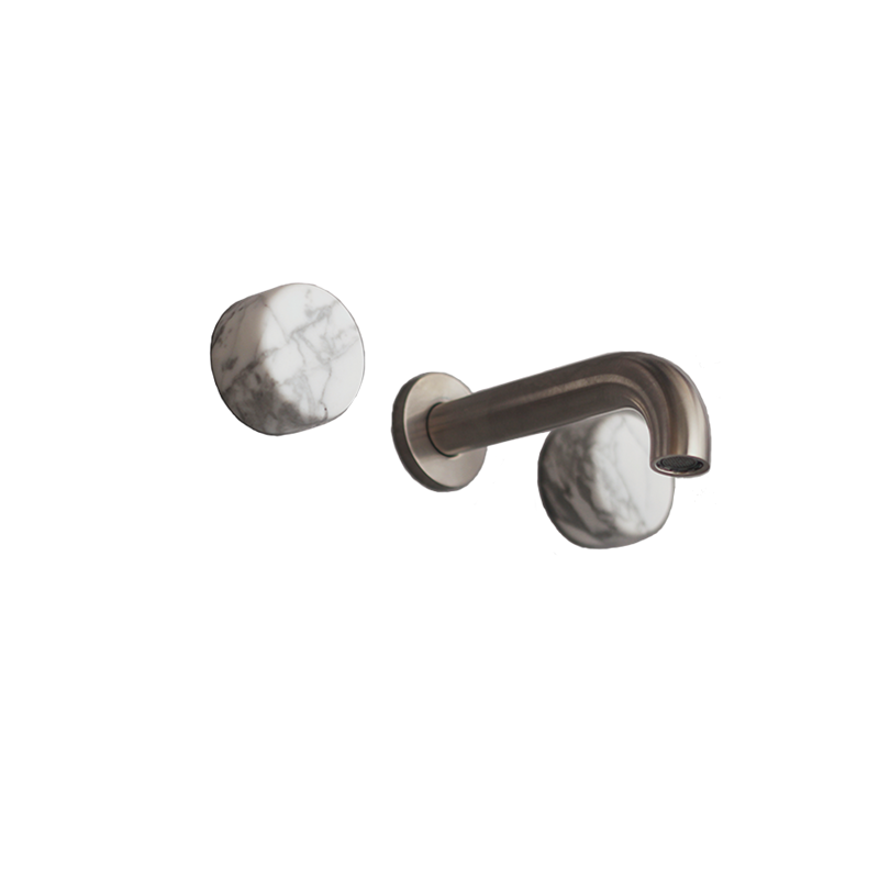 Brodware Halo Marble Wall Set with 150mm Spout - Brushed Nickel PVD 1.9505.00.6.41