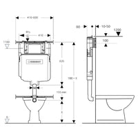 Geberit Sigma 8 Concealed Cistern for Back to Wall Pans