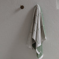 BAINA Bethell Bath Towel - Sage / Chalk | The Source - Leader in Luxury Kitchen & Bathroom Products in Adelaide, Australia