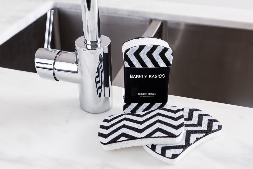 BARKLY BASICS Chevron Print Scourer Sponge