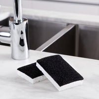 BARKLY BASICS Black and White Scourer Sponge