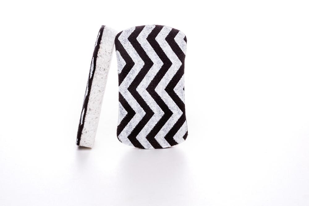 BARKLY BASICS Chevron Print Scourer Sponge