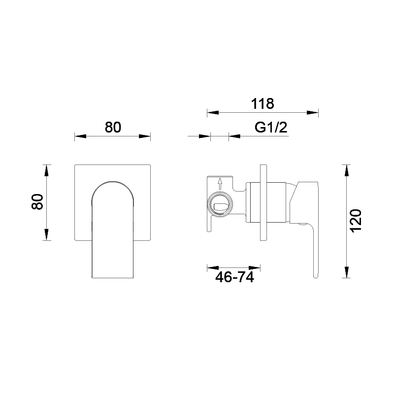 Gareth Ashton Park Avenue Shower-Bath Mixer - Black