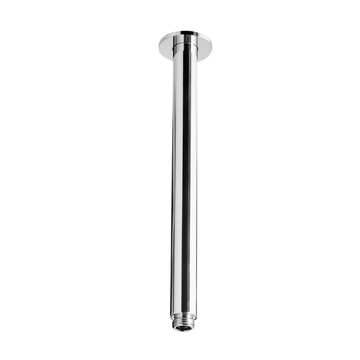 Argent Ceiling Dropper Arm with Round Flange 450mm - Chrome