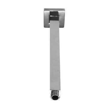 Argent Square Ceiling Dropper Arm with Square Flange 300mm - Chrome