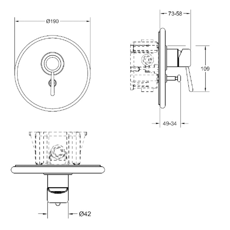 Gessi Goccia Diverter Mixer Chrome