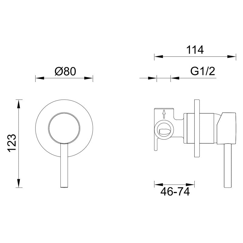 Gareth Ashton Lucia Shower Mixer External - Brushed Nickel