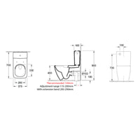 Villeroy & Boch Venticello S or P-Trap DirectFlush BTW Toilet with Slim Seat Ceramic Plus