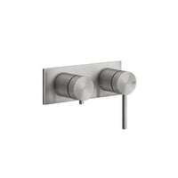 Gessi 316 Shower Mixer with Diverter - Brushed Steel - Chrome