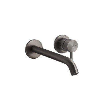 Gessi 316 Cesello Wall Mixer With Spout Without Plate 256mm - Brushed Black Metal