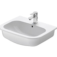 DURAVIT D-Code Vanity Countertop Basin 545x435mm, with O/F, Alpin White | The Source - Bath • Kitchen • Homewares