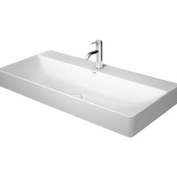 DURAVIT DuraSquare Washbasin 1000 x 470mm, no O/F, Waste Inc., Glazed Underneath, Alpin White