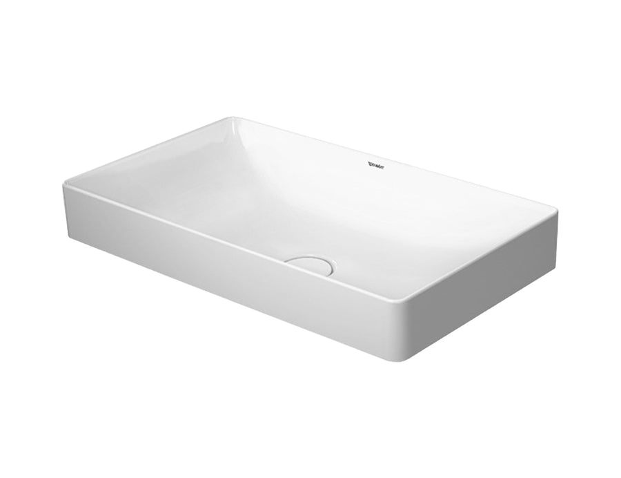 DURAVIT DuraSquare Washbowl 600x345mm NTH, no O/F, Waste Inc., Ground, Alpin White | The Source - Bath • Kitchen • Homewares