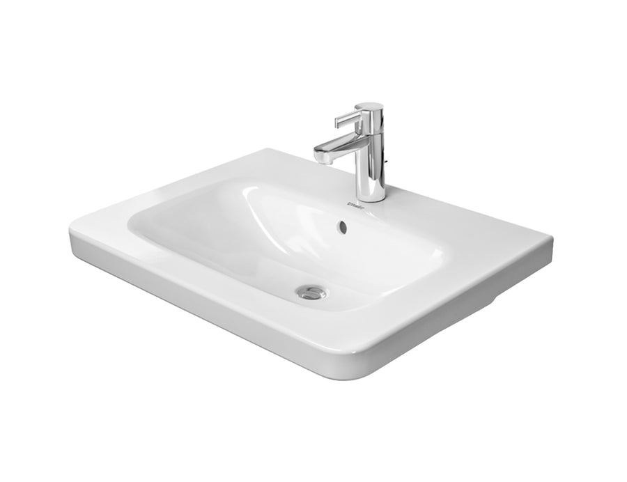 DURAVIT DuraStyle Furniture Washbasin 650x480m, with O/F, Glazed Underneath, Alpin White | The Source - Bath • Kitchen • Homewares