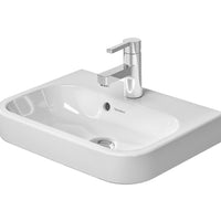 DURAVIT Happy D.2 Handrinse Basin 500x360mm, with O/F, Glazed Underneath, Alpin White | The Source - Bath • Kitchen • Homewares