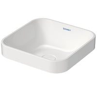 DURAVIT Happy D.2 Plus Washbowl 400x400mm NTH, no O/F, Waste Inc., Ground | The Source - Bath • Kitchen • Homewares