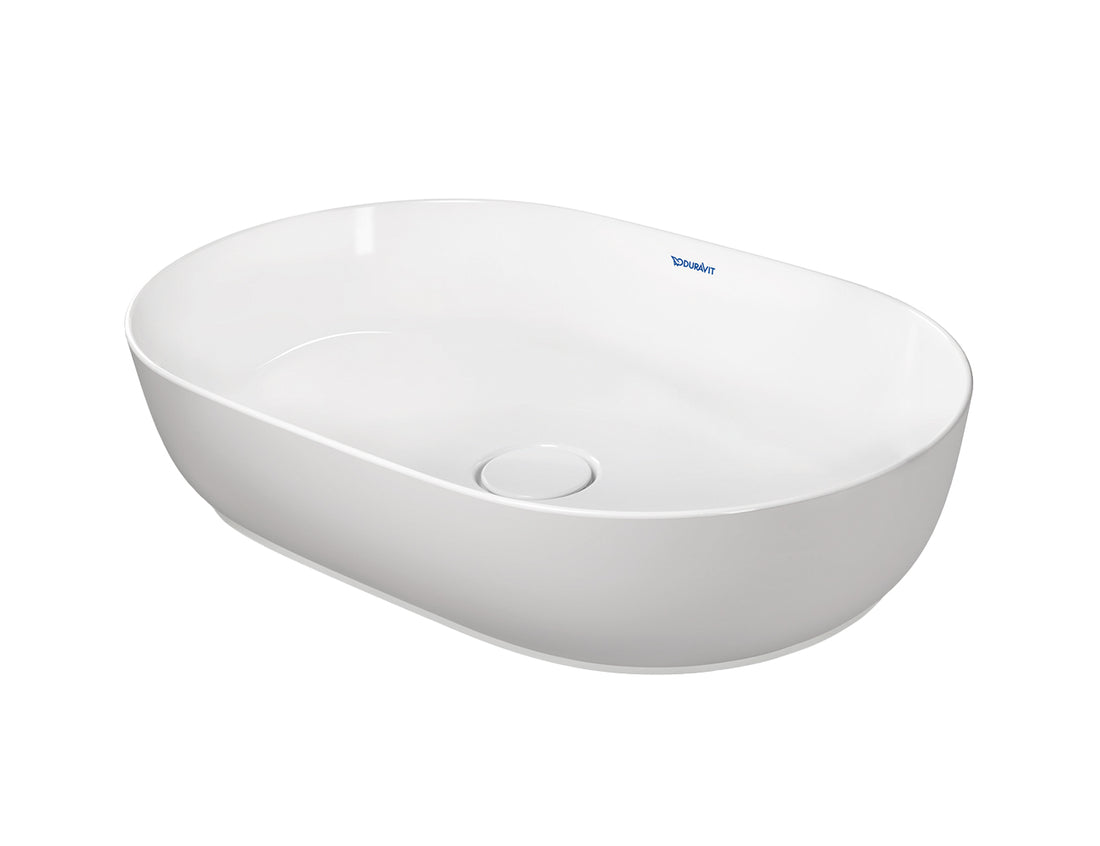 DURAVIT Luv Washbowl 600x400mm NTH, no O/F, Waste Inc., Ground, Alpin White | The Source - Bath • Kitchen • Homewares