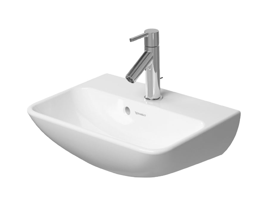 DURAVIT Me by Starck Handrinse Basin 450x320mm, with O/F, Glazed Underneath, Alpin White | The Source - Bath • Kitchen • Homewares