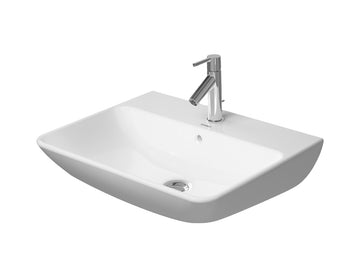 DURAVIT Me By Starck Washbasin 600x460mm, with O/F, Glazed Underneath, Alpin White | The Source - Bath • Kitchen • Homewares