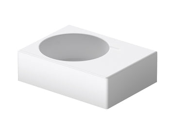 DURAVIT Scola Washbasin 615x460mm LH Bowl, with O/F, Glazed Underneath, Alpin White | The Source - Bath • Kitchen • Homewares