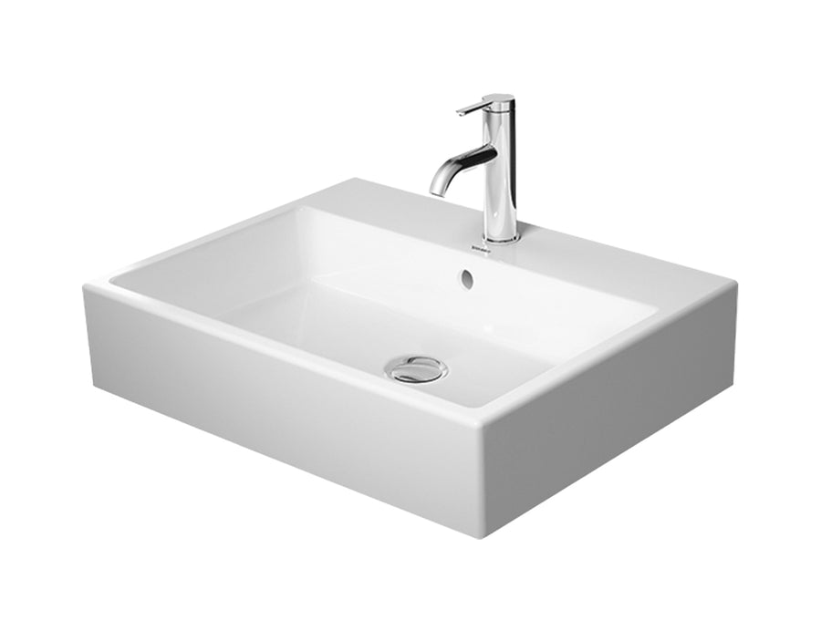DURAVIT Vero Air Above Counter Basin 600x470mm, with O/F, Glazed Back, Ground, Alpin White | The Source - Bath • Kitchen • Homewares