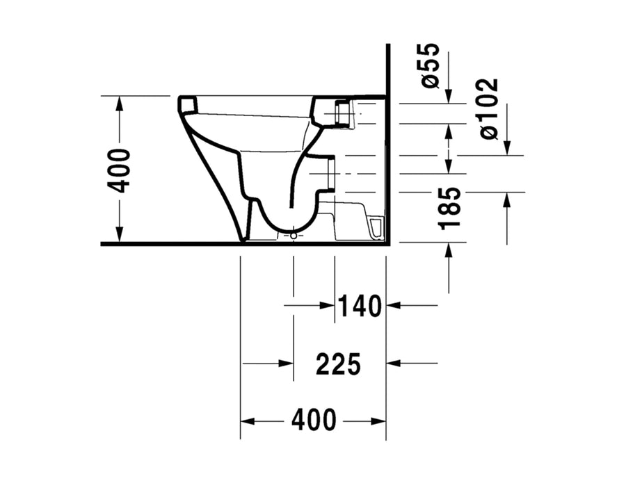 Duravit Durastyle Floorstanding Toilet Kit - Includes Pan, Seat & Connector