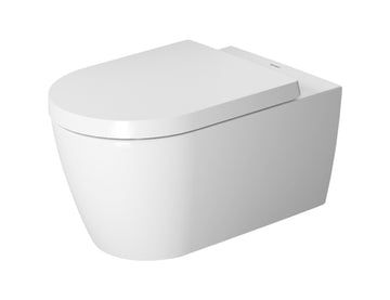 Me by Starck Rimless Wall Mounted Toilet Kit - Includes Pan & Seat - White Satin Matt