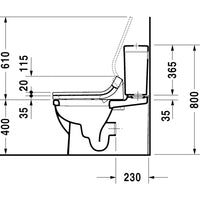 Duravit Starck 3 BTW Sensowash E Toilet Suite - Includes Pan, Cistern, Seat & Connector