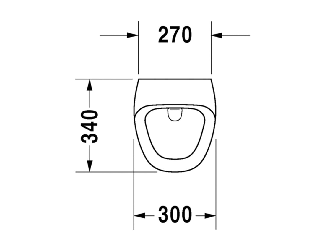 DURAVIT Durastyle Urinal Concealed Inlet, Water Inlet Set & Trap not Incl., Fixings Included