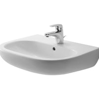 DURAVIT D-Code Washbasin 550x430mm 1THL, with O/F, Glazed Underneath, Alpin White | The Source - Bath • Kitchen • Homewares