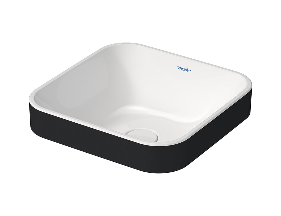DURAVIT Happy D.2 Plus Washbowl 400x400mm NTH, no O/F, Waste Inc., Ground | The Source - Bath • Kitchen • Homewares