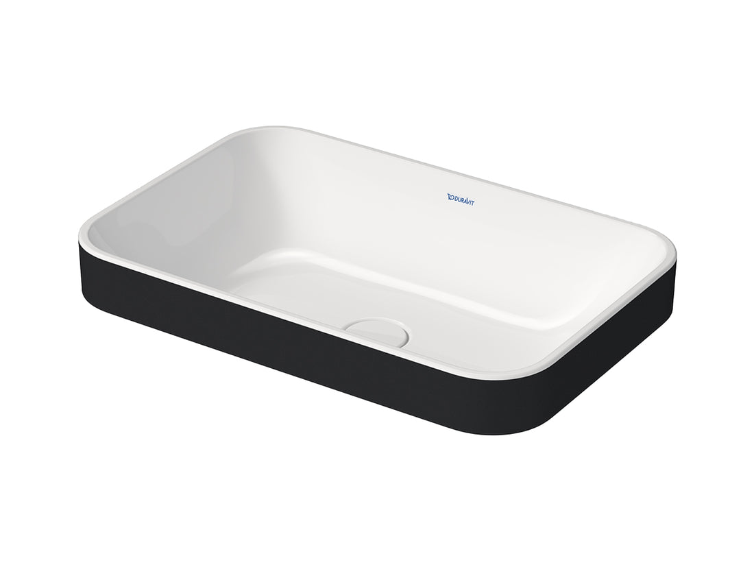DURAVIT Happy D.2 Plus Washbowl 600x400mm NTH, no O/F, Waste Inc., Ground | The Source - Bath • Kitchen • Homewares