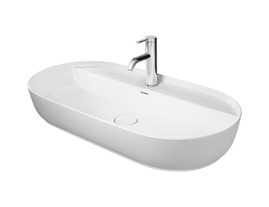 DURAVIT Luv Washbowl 800x400mm 1TH, no O/F, Waste Inc., Ground, Alpin Whitee | The Source - Bath • Kitchen • Homewares