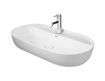 DURAVIT Luv Washbowl 800x400mm 1TH, no O/F, Waste Inc., Ground, Alpin Whitee | The Source - Bath • Kitchen • Homewares