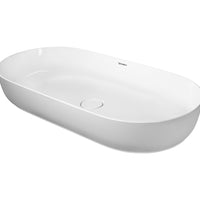 DURAVIT Luv Washbowl 800x400mm NTH, no O/F, Waste Inc., Ground, Alpin White | The Source - Bath • Kitchen • Homewares