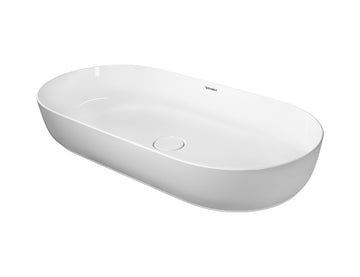 DURAVIT Luv Washbowl 800x400mm NTH, no O/F, Waste Inc., Ground, Alpin White | The Source - Bath • Kitchen • Homewares