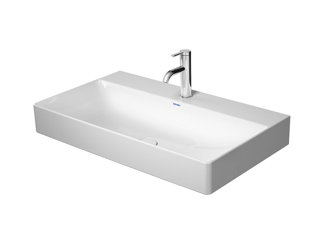DURAVIT DuraSquare Basin 800x470mm, no O/F, Waste Inc, Glazed Underneath | The Source - Bath • Kitchen • Homewares