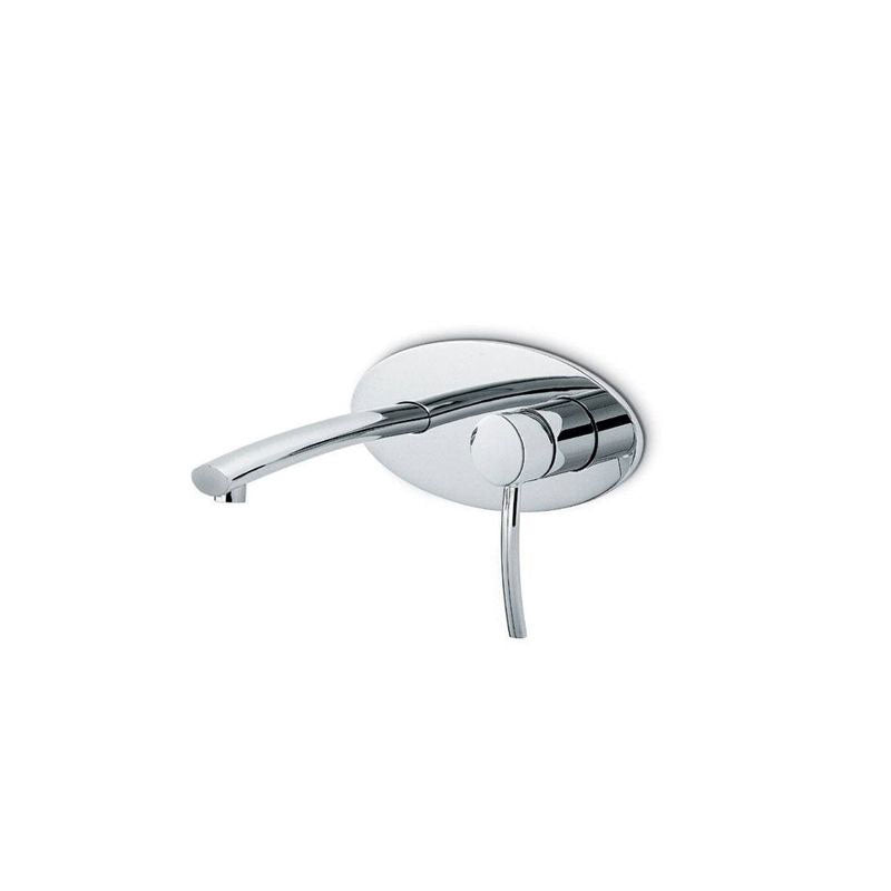 Newform EL-X Wall Basin Mixer with Spout on Backplate - Chrome