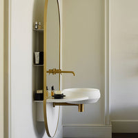 EX.T Arco Integrated Mirror, Taps, Washbasin and a Shelving System