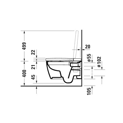 Duravit SensoWash Starck f Plus Wall Hung Pan and Seat