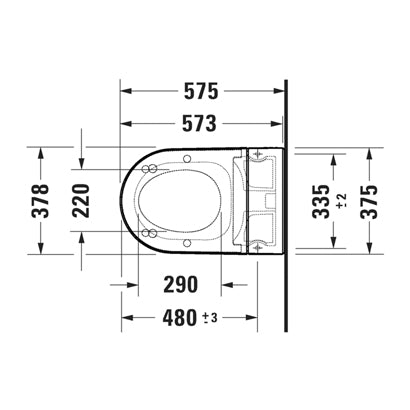 Duravit SensoWash Starck f Plus Wall Hung Pan and Seat