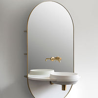 EX.T Arco Integrated Mirror, Taps, Washbasin and a Shelving System