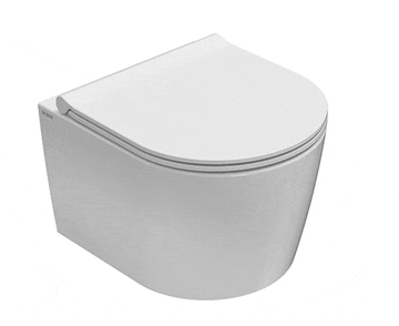 FORTY3 Senzabrida Compact Wall-Hung Toilet Pan & Soft Close Seat Kit - COLOUR